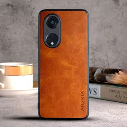 Deluxe Vintage Leather Case - Premium Luxury Skin Cover for Reno8 T 5G (Yellow)