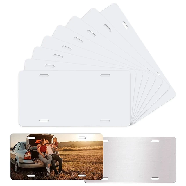 6 Pieces 10,5'' Gold Rim Blank Thermal Sublimation Plates Heat