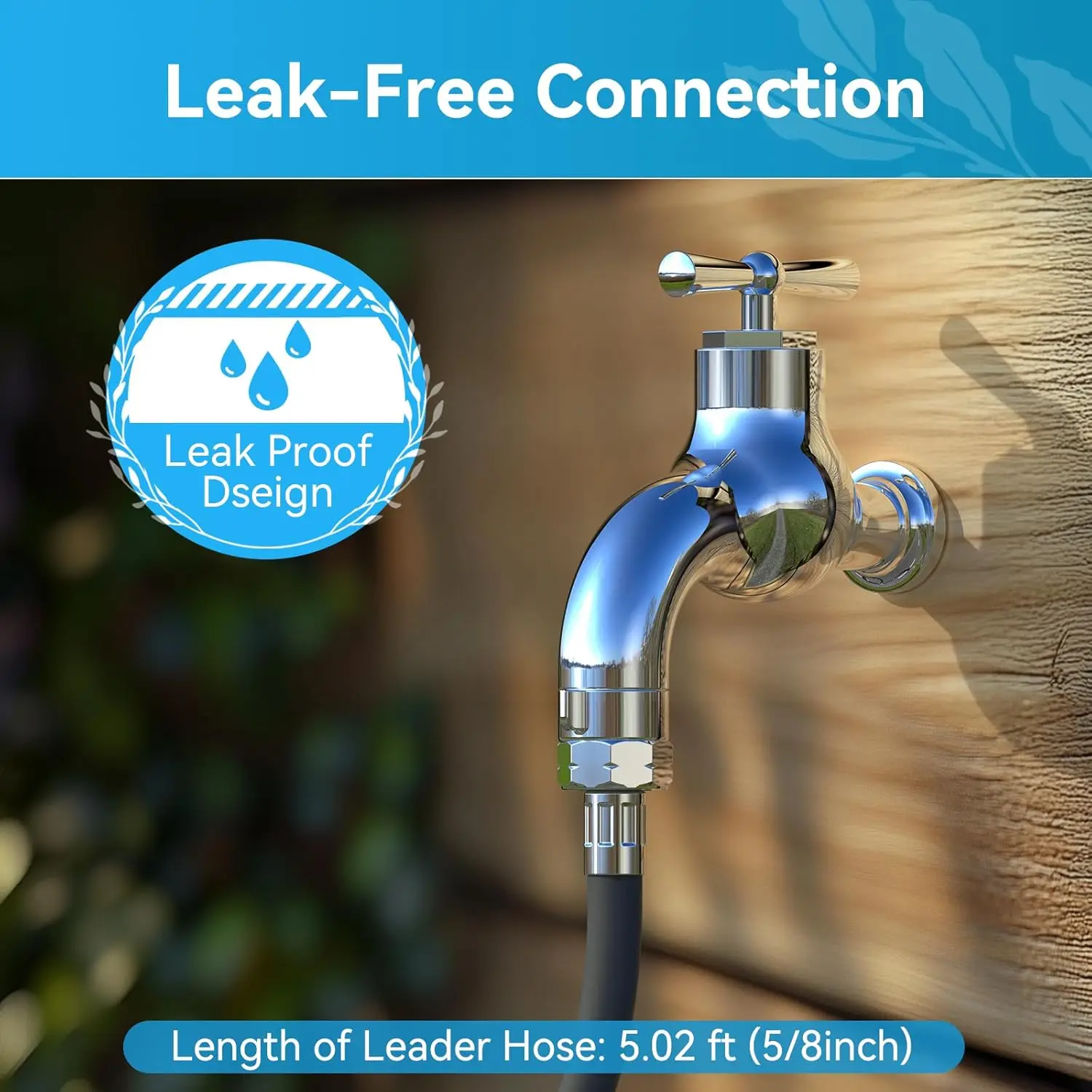 Reel, Hose Holder with Aluminum Frame, Never-Leak System, Easy Assembly, Hose Reel Wall Mount Holds 135 ft x 5/8 in Hose