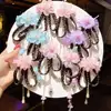 2 Pcs/Set Children Cute Chinese Style Wig Pendant Flower Hair Clips Girls Lovely Sweet Barrettes Hairpins Kids Hair Accessories 4