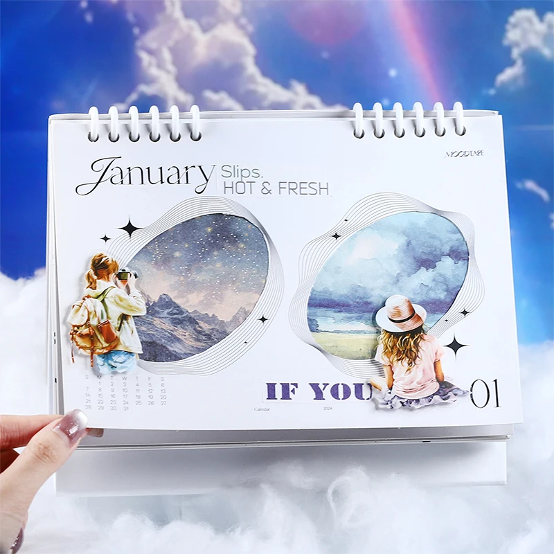 20 pcs/pack INS Sky Landscape Background Paper Decorative Junk Journal Craft Scrapbooking Planner Aesthetic Stationery Supplies 6