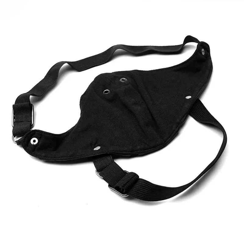 PUNK RAVE Punk Men Stylish Fahison Pin Rivet Mask Gothic Steampunk PU And Fake Suede Cool Man Accessories half face mask