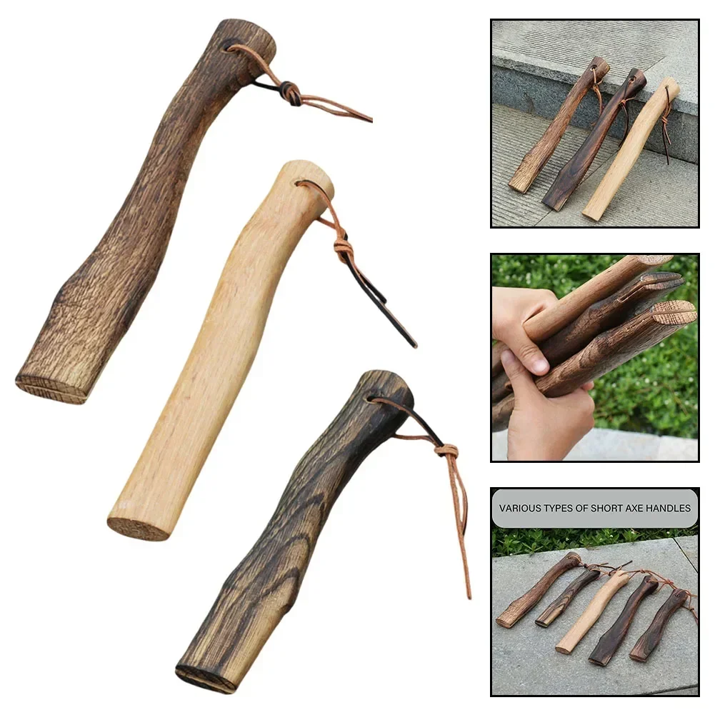 Wooden Axe Handle Replacement High Quality Sturdy Practical Handmade Axe Handle Short Curved Home Farm Garden Axe Part 5