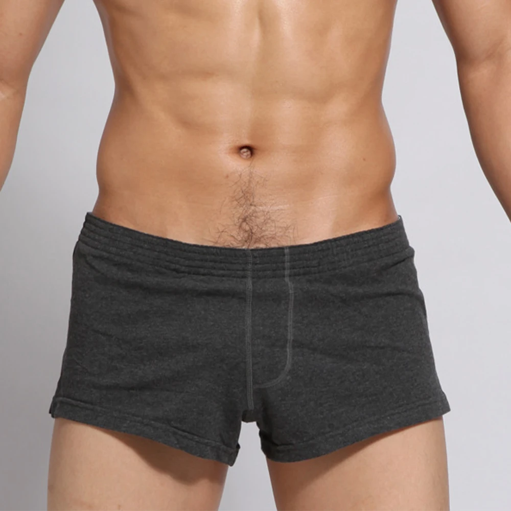 

Sexy Men Soft Cotton Panties Boxer Trunks Casual Pants Comfortable Sports Boxer Shorts Male Pouch Underwear Pajama Underpants