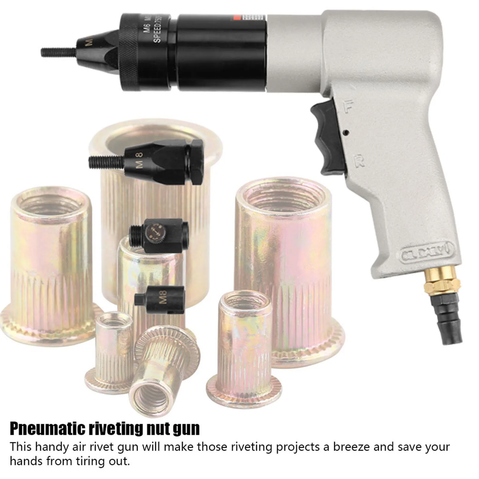 Air Riveter Nut Gun Pneumatic Riveting Gun Pull Nut Automatic Air Riveter Tool Pneumatic Riveting