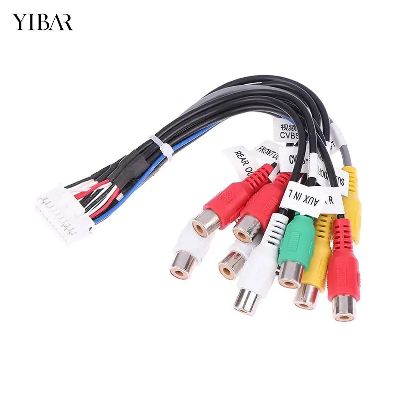 Android Radio Car Accessories RCA Output Wire Aux-in Subwoofer Microphone Adapter 20 Pin car wire cable adapter car stereo accessories audio cable