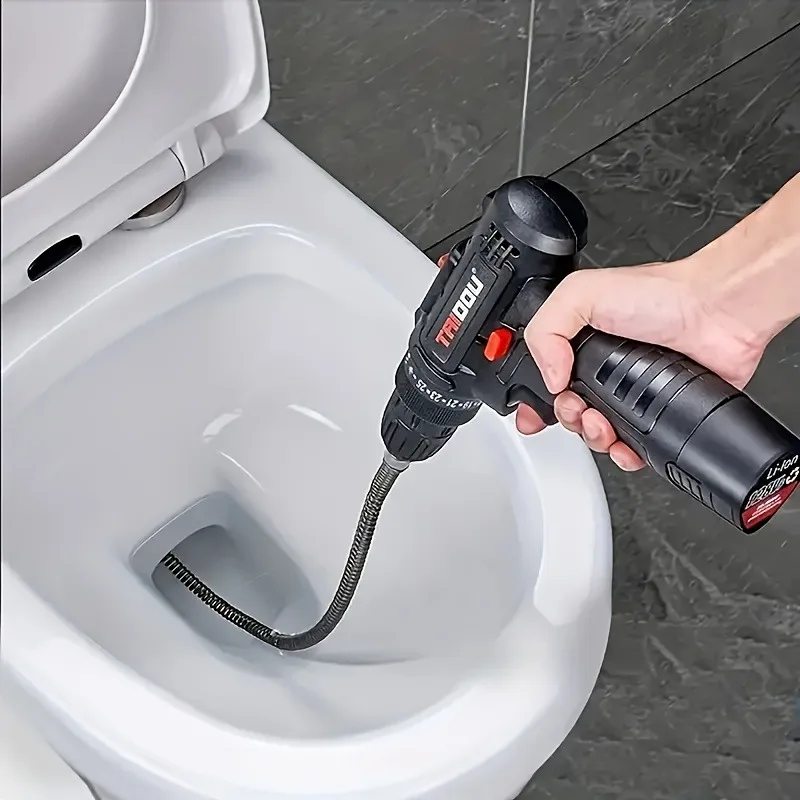 Electric Drain Cleaner Heavy-Duty Electric Drain Cleaner Spring Tube Dredger Household Plumbing Unclogs Toilets Sinks Kitchen Bathroom Cleaning Tools