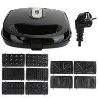 Electric Waffle Maker Multifunctional Machine 750W 6 in 1 Harmless Double Sided Heating EU Plug 220V for Kitchen 1