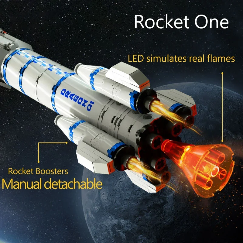 

Строительные блоки город МОС Space Rocket, набор моделей для запуска ракеты, космический корабль, астронавт, фигурка, кирпичи, игрушки для детей, подарки для мальчиков