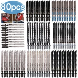 Lames de scie incurvées à dents fines, 80 pièces, pour le travail du bois et du plastique, outil électrique de bricolage 