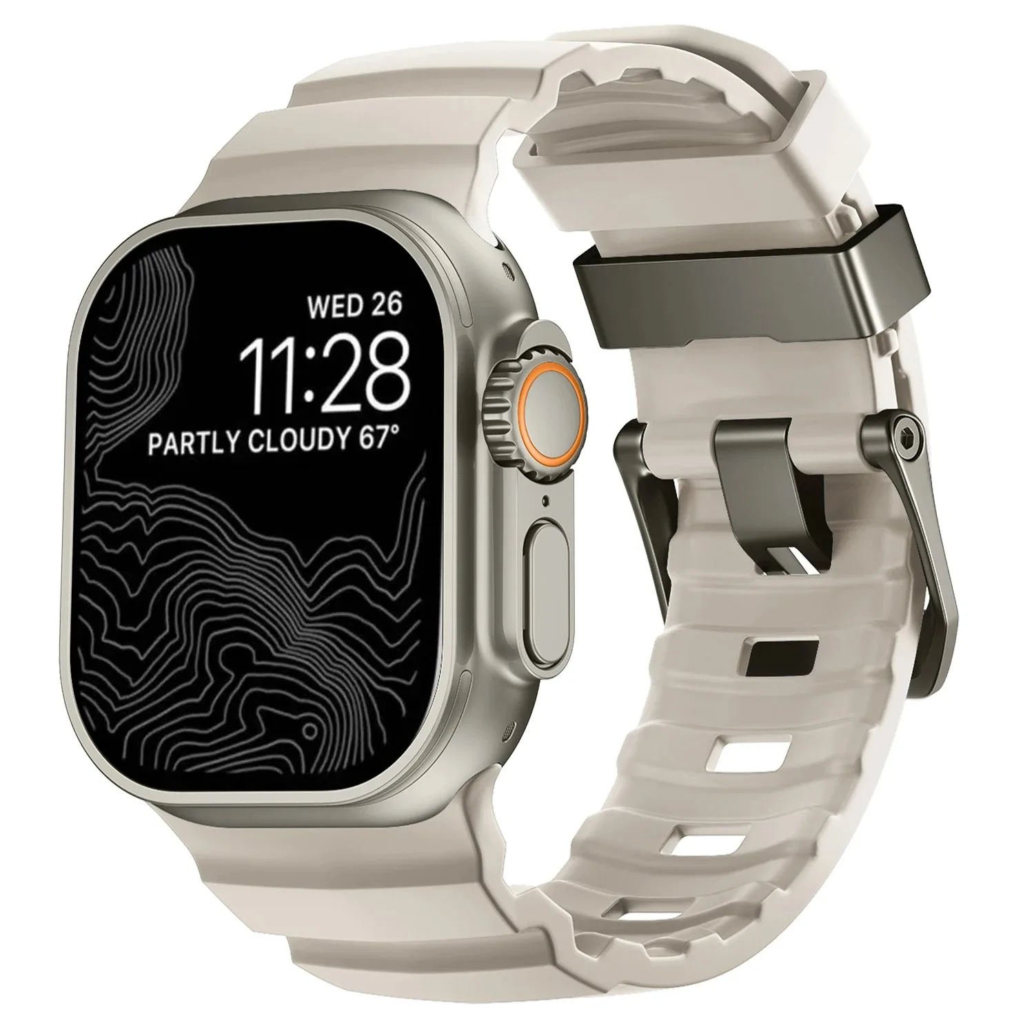 Sport Silicone Titanium Band - Soft Rubber Bracelet Strap
