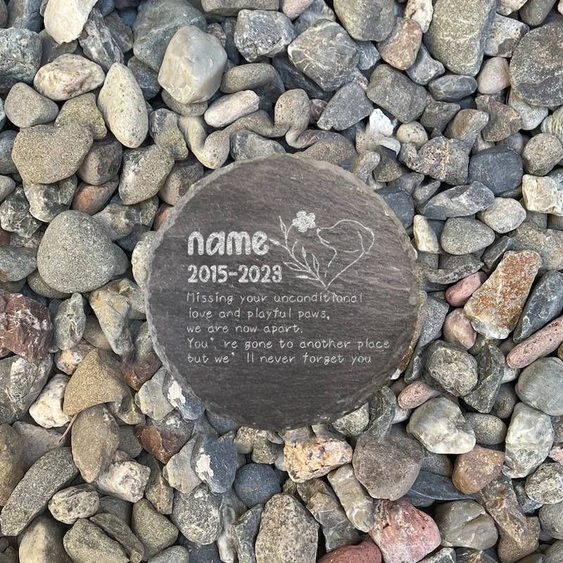 Pet Memorial Stone Personalized Pet Loss Gifts Personalized Dog Grave Marker Plaque Dogs Name and Date of Death