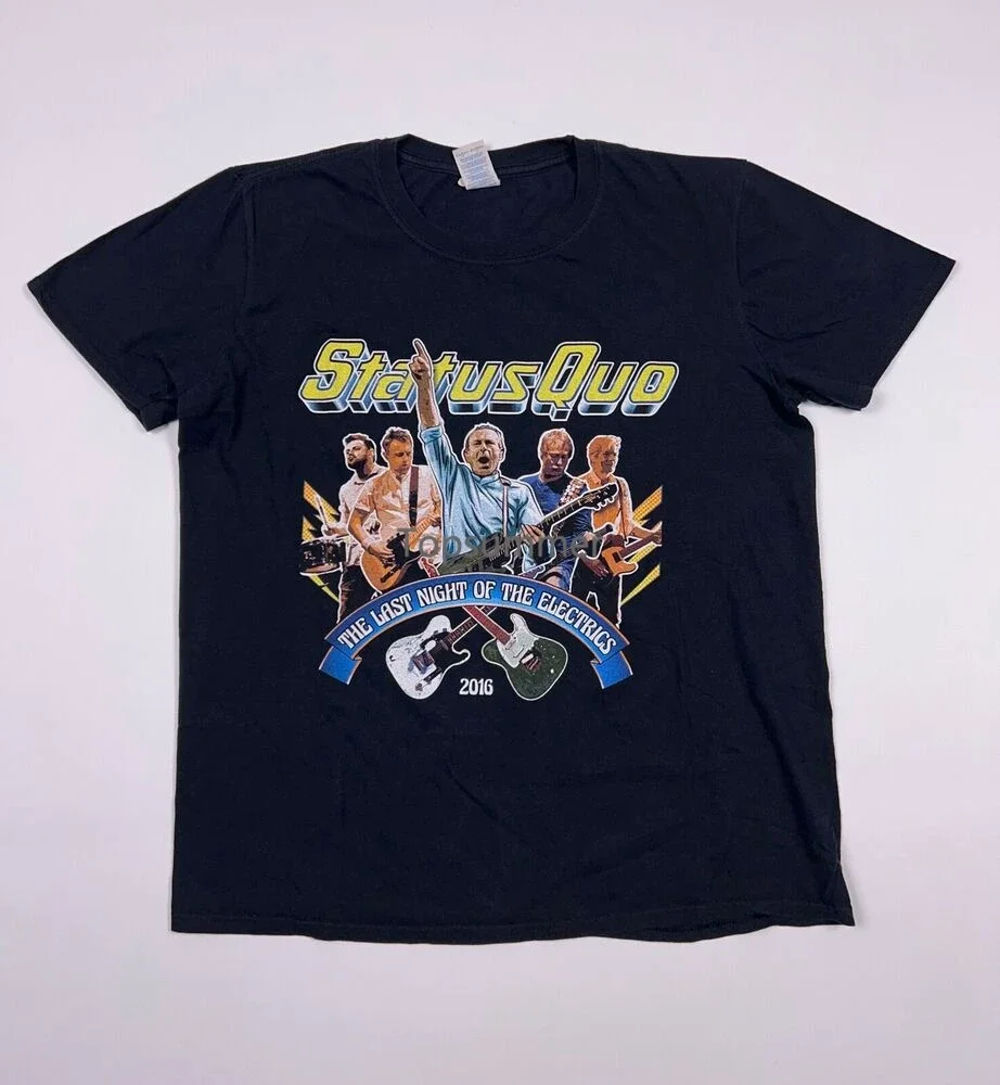 Tour Dello Stato Del 2016 L'Ultima Notte Della Maglietta Nera Electrics T-Shirt L