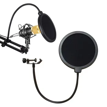 VIKEFON Accessori per microfono Filtro PoP in metallo Parabrezza per microfono universale per microfono a condensatore per registrazione in studio