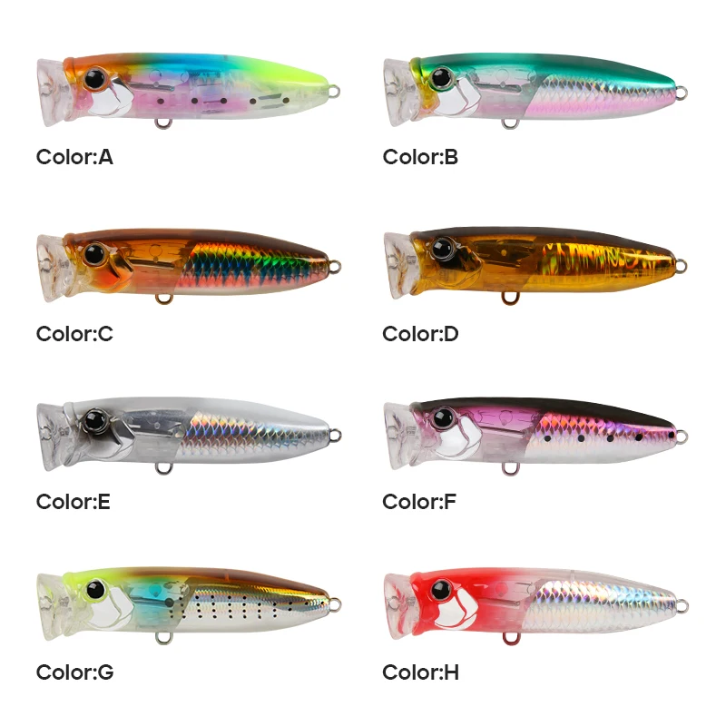 Popper Fishing Lure 10g 18g Flash Blade Topwater Pencil Floating Artificial Hard Bait Water Surface Wobblers Carp Fishing Tackle
