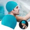 NEW Swimming Cap Elastic Nylon Ear Guards Long Hair Pool Cap Slim Swimming Cap Swimming Accessories 4