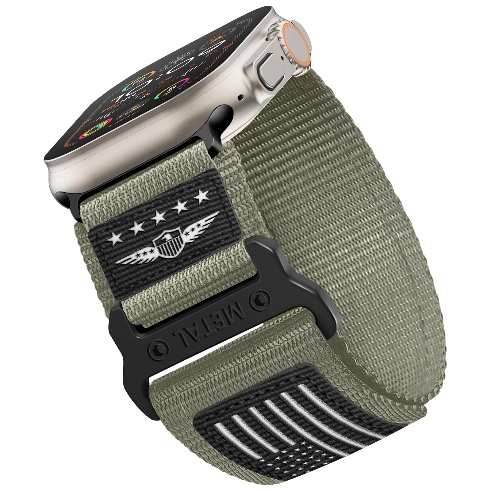 Premium Sport Woven Nylon Strap and Leather Bracelet