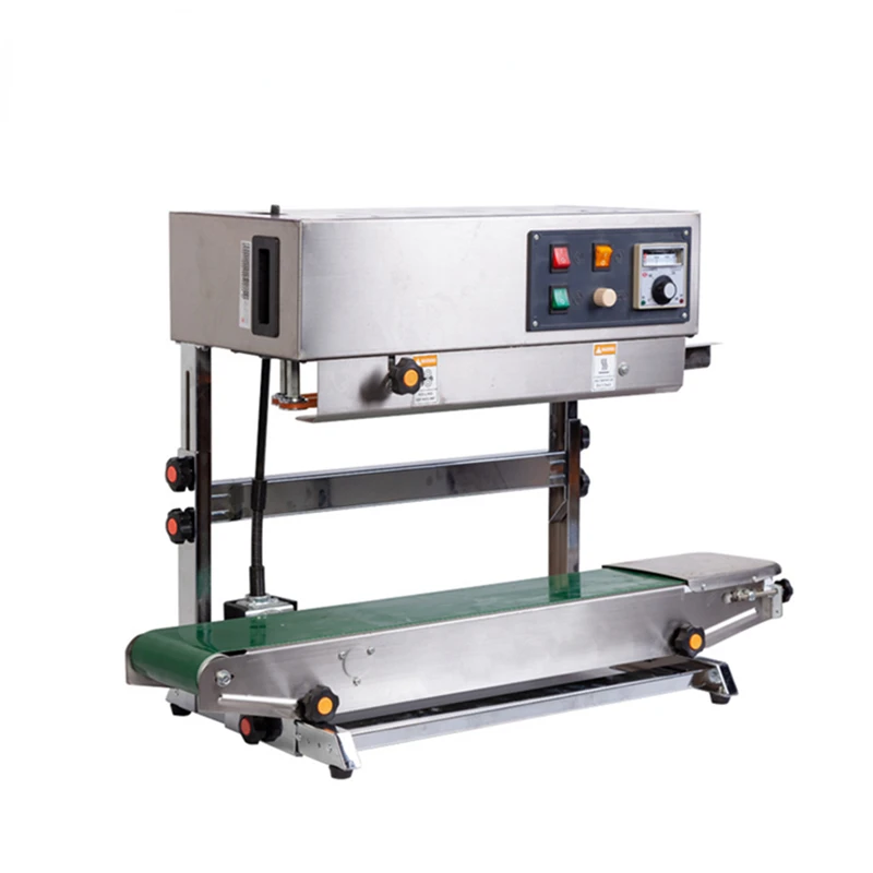 

FR-900SV Continuous Vertical Film Band Sealer Machine Plastic Bags Automatic Foil Pouch Sealing Machine with Date Printing