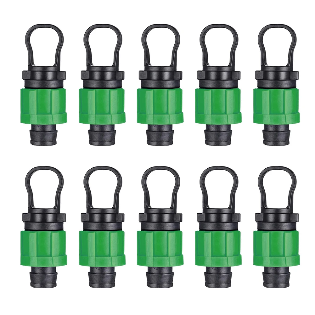 

10x Drip End Fittings For With 16mm Drip Tape Tubing Sprinkler Garden Watering Equipment For Irrigation Pipe Joints Accessories