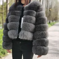 Maomaokong 2024 Natural Real Fox Fur Coat Women Winter Warm Luxury Fur Jacket Detachable Long Sleeves Female Vest Furry Coats 2