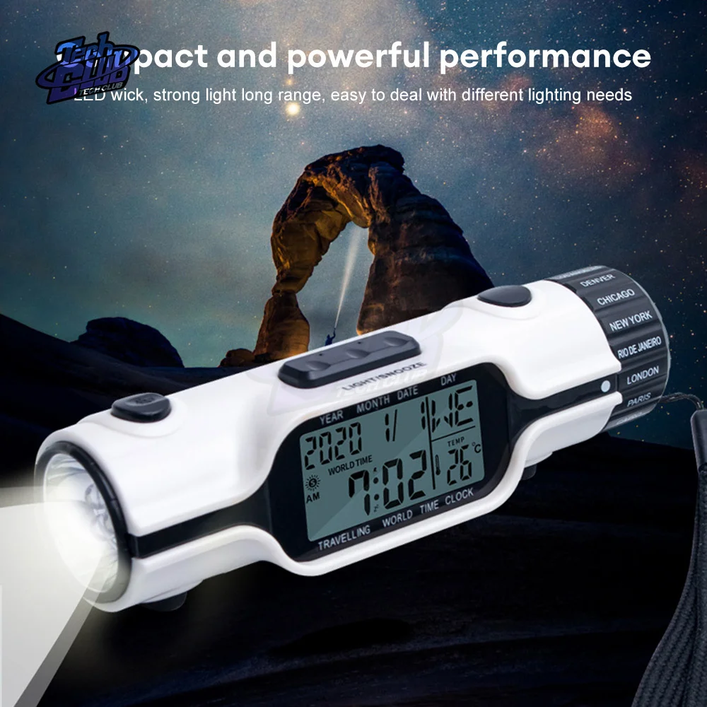 Backlight Clock Digital Alarm Flashlight Snooze Display Time Electronic Temperature Clock Home  Supply 3