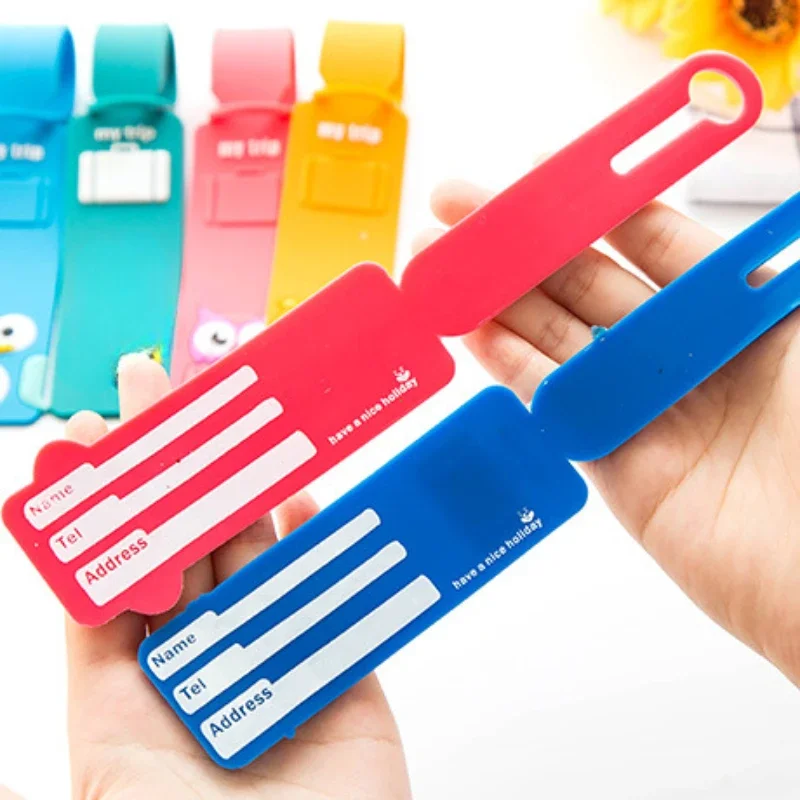 Cute Animals Strip Luggage Tag Fashion Travel Accessories Silicone Suitcase ID Addres Holder Baggage Boarding Tag Portable Label