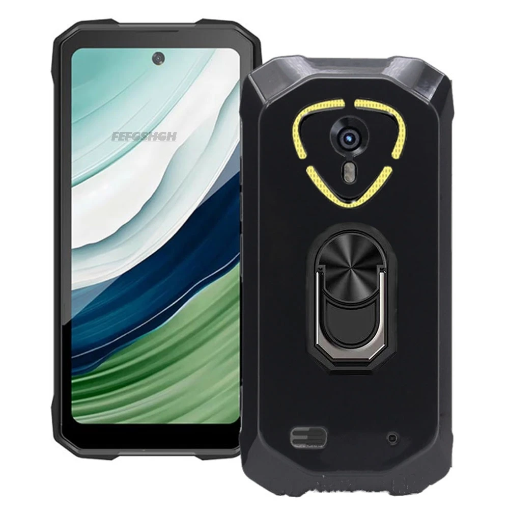 Enhanced Grip Soft TPU Silicone Case with Back Finger Ring and Bracket