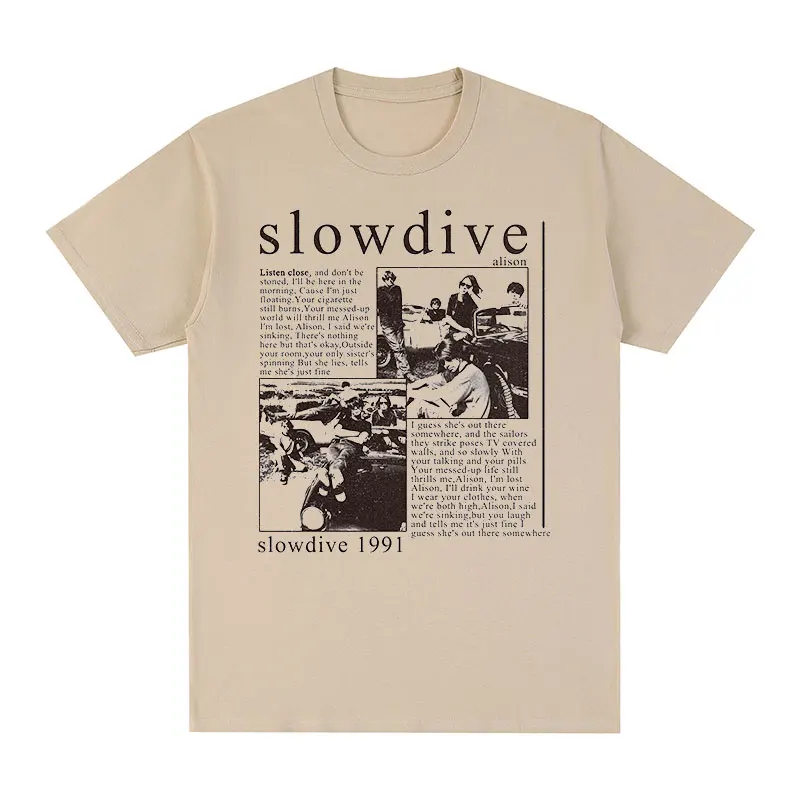 Unisex Vintage 1991 Slow Dive Alison Print T-shirt - true deals club