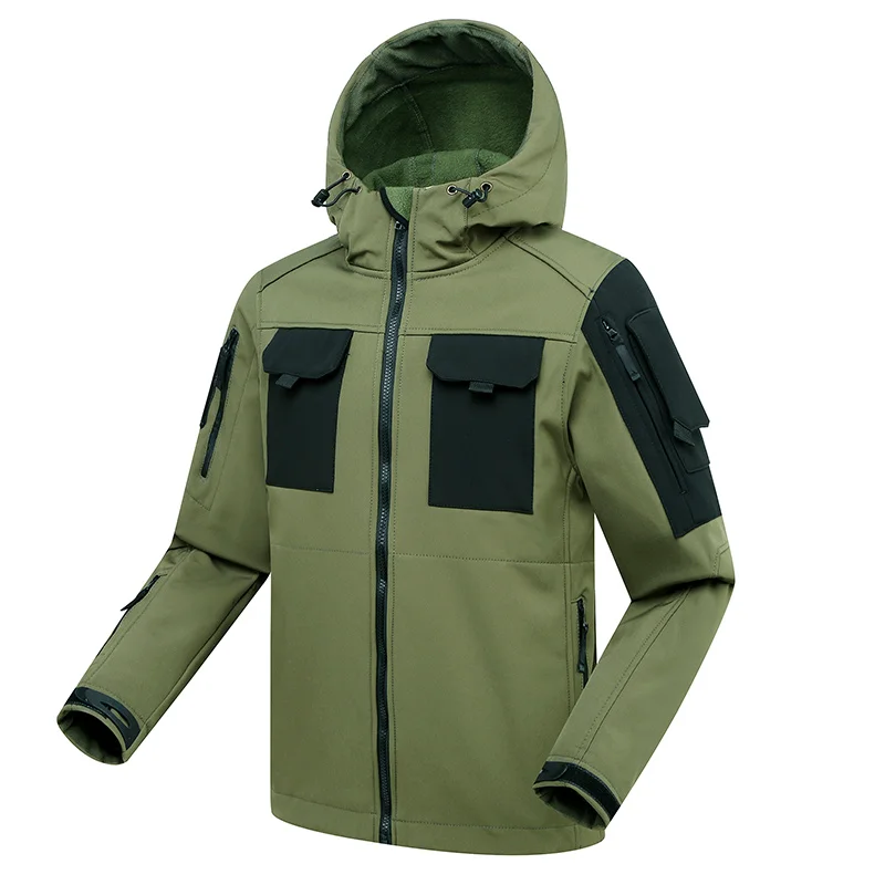 TacticalJacketsMilitarySoftShellJacketHoodedWindproofFleece
