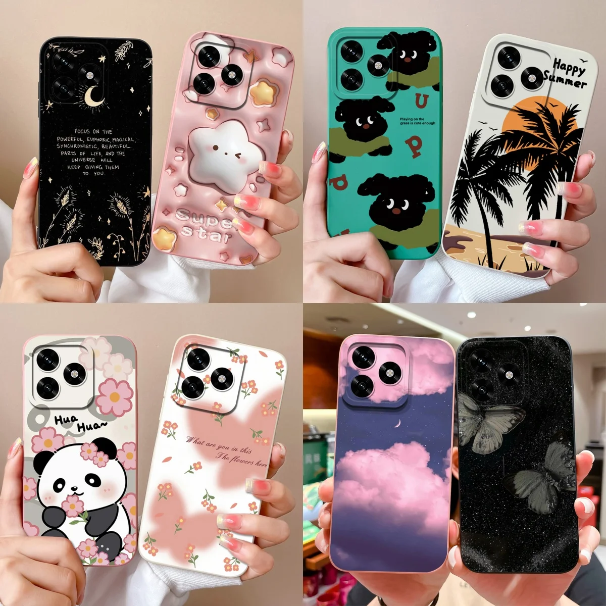 Twinkle Star Butterfly Non-Slip Full Protection Lightweight Case - Unique Back Cover
