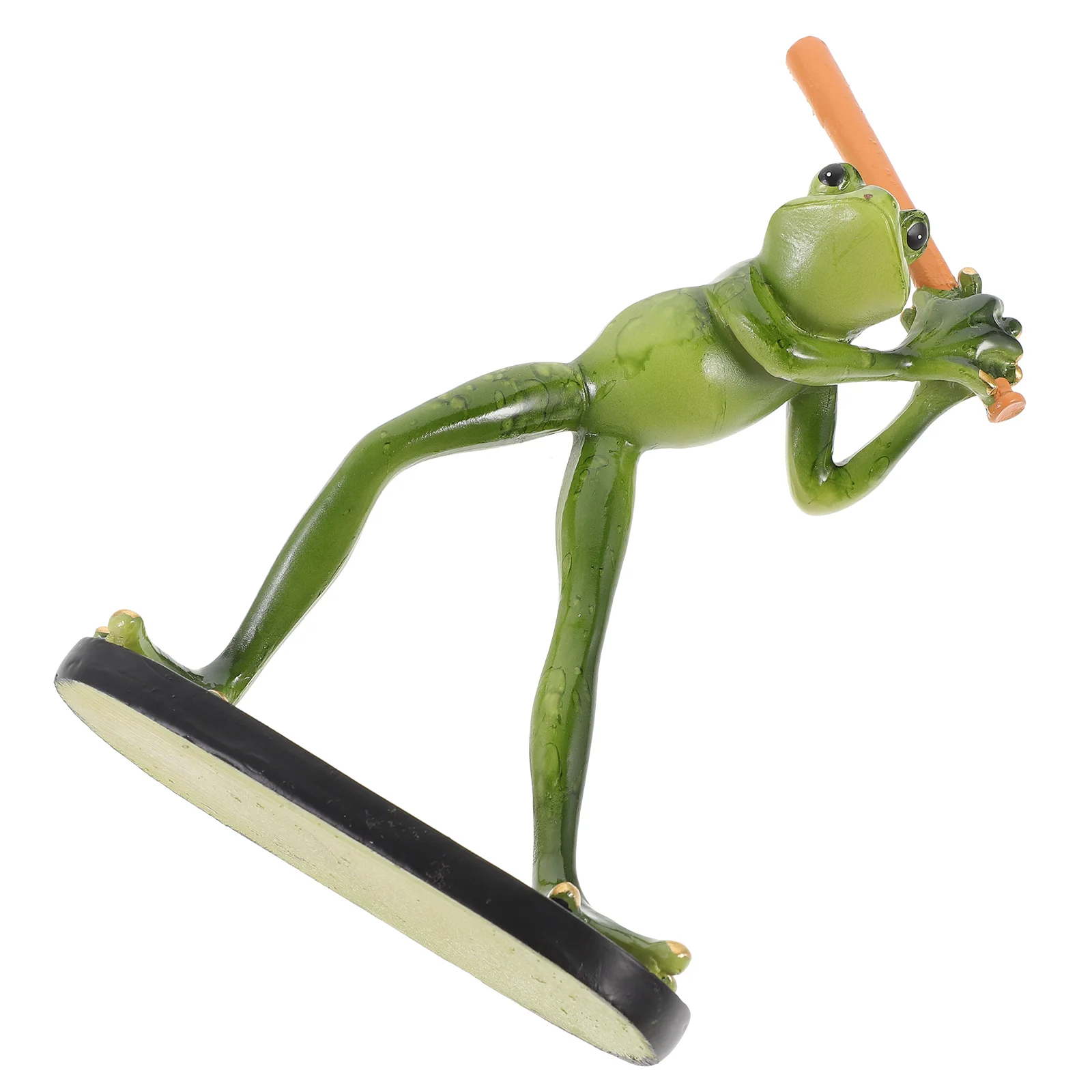 

Frog Statue Outdoor Decor Animal Ornaments Resin Baseballs Table Centerpiece Crafts Garden