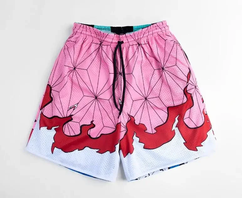 New Anime 3D Printed Comic Gym Fitness Mesh Quick Drying Sports Fashion Shorts Breathable Summer Suitable For Both Men And Women