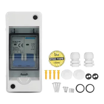 Interruttore di scollegamento 50A 1000V DC interruttore solare in miniatura PV con scatola di distribuzione impermeabile IP65