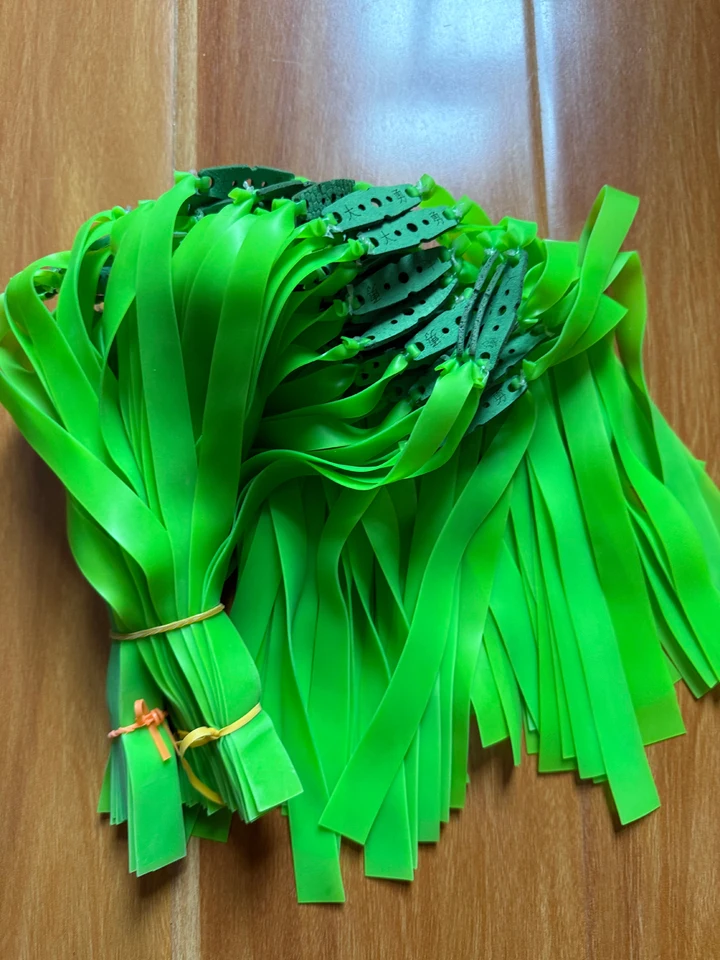 Confezione da 10 elastici piatti di ricambio per fionda in legno da