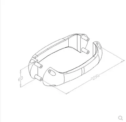 Manija de plástico para puerta de garaje, manija de puerta industrial