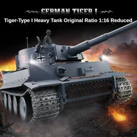 Henglong RC Tank 1/16 German Tiger Metal Tank Crawler Battle with Induction Drive Wheel Can Launch 3818-1 Tank Model Toy 2