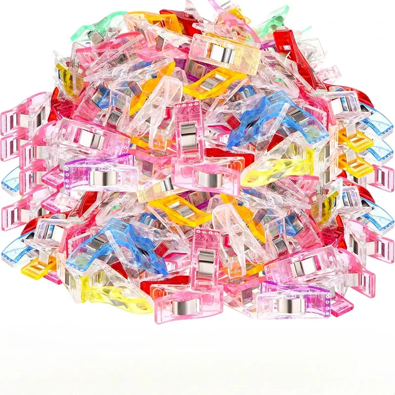 Sewing Clips Colorful Clips Multipurpose Plastic Craft Crocheting Knitting Safety Clothing Color Binding Paper 30pcs