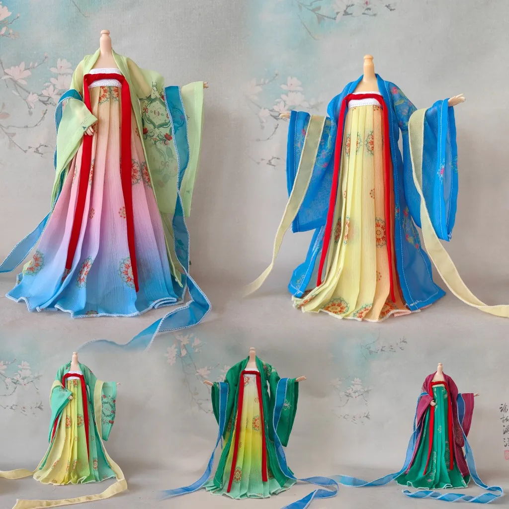 

Blyth OB27 30 см Barbi масштаб 1/6 фигурка кукла BJD Hanfu старинный костюм халат платье для BJD/SD YOSD Одежда для девочек A1596