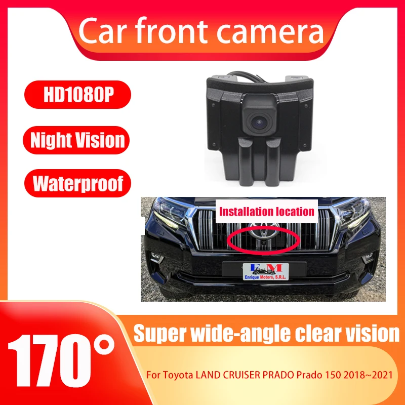 

CCD HD Night Vision Front View Camera Vehicle logo Camera For Toyota LAND CRUISER PRADO 150 LC150 2018 2019 2020 2021 2022