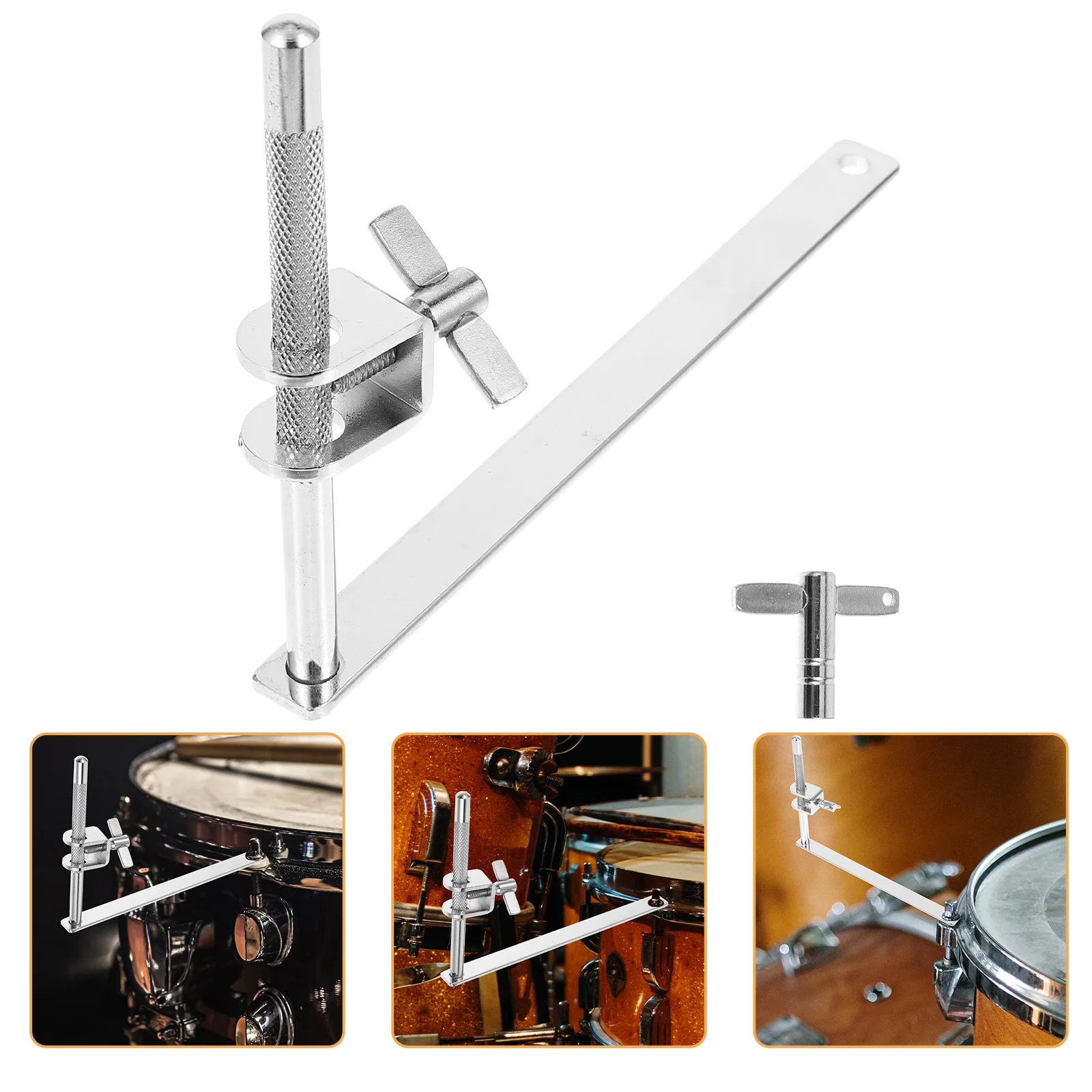 

Snare Drum Extension Stand Cowbell Fixing Clamp Holder for Drums Mount Metal Brackets Kit Mounting