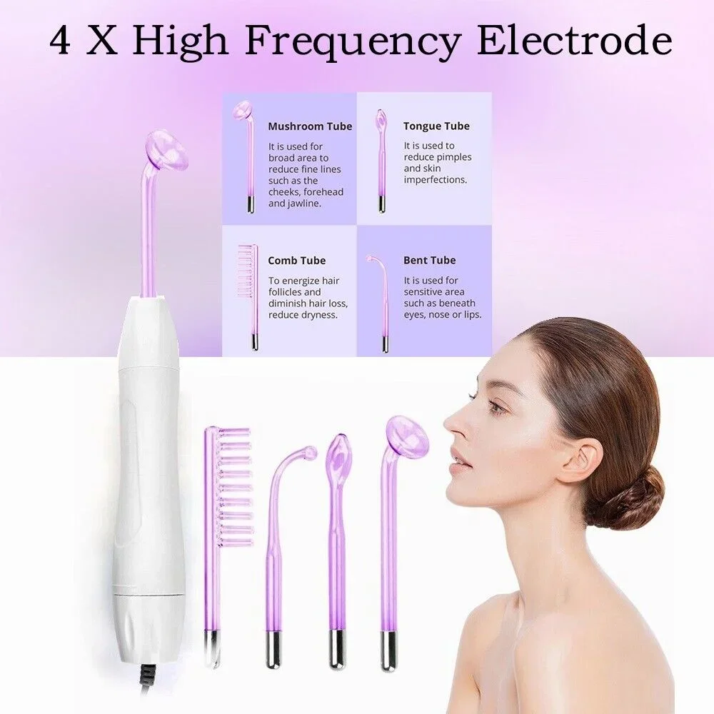 High Frequency Facial Machine Skin Spot Remover Portable Beauty Infrared Purple 4