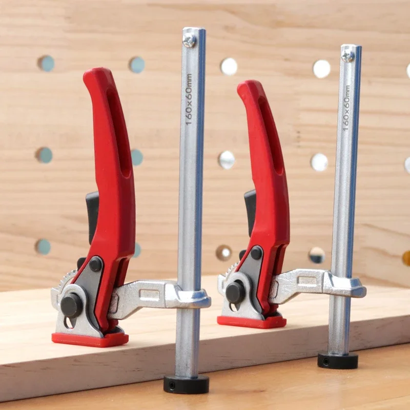 19/20MM Woodworking Hold Down Clamp Hole Tool Ratcheting Table Clamp Machinery Accessories Desktop Quick Press 2pc