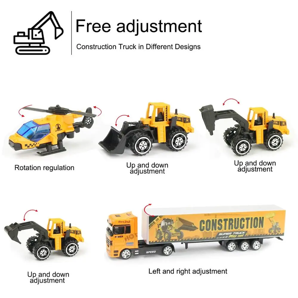 12-in-1 Mini Construction Trucks 5