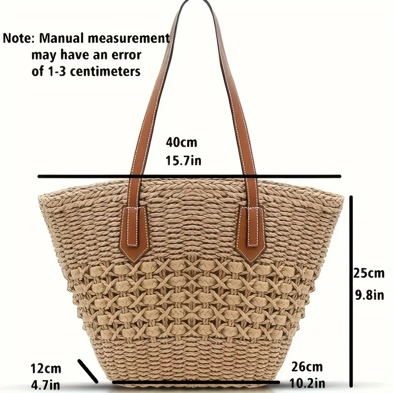 New Bohemia Women's Shoulder Bags Large Capacity Summer Basket Straw Bag For Women Travel Beach Bag