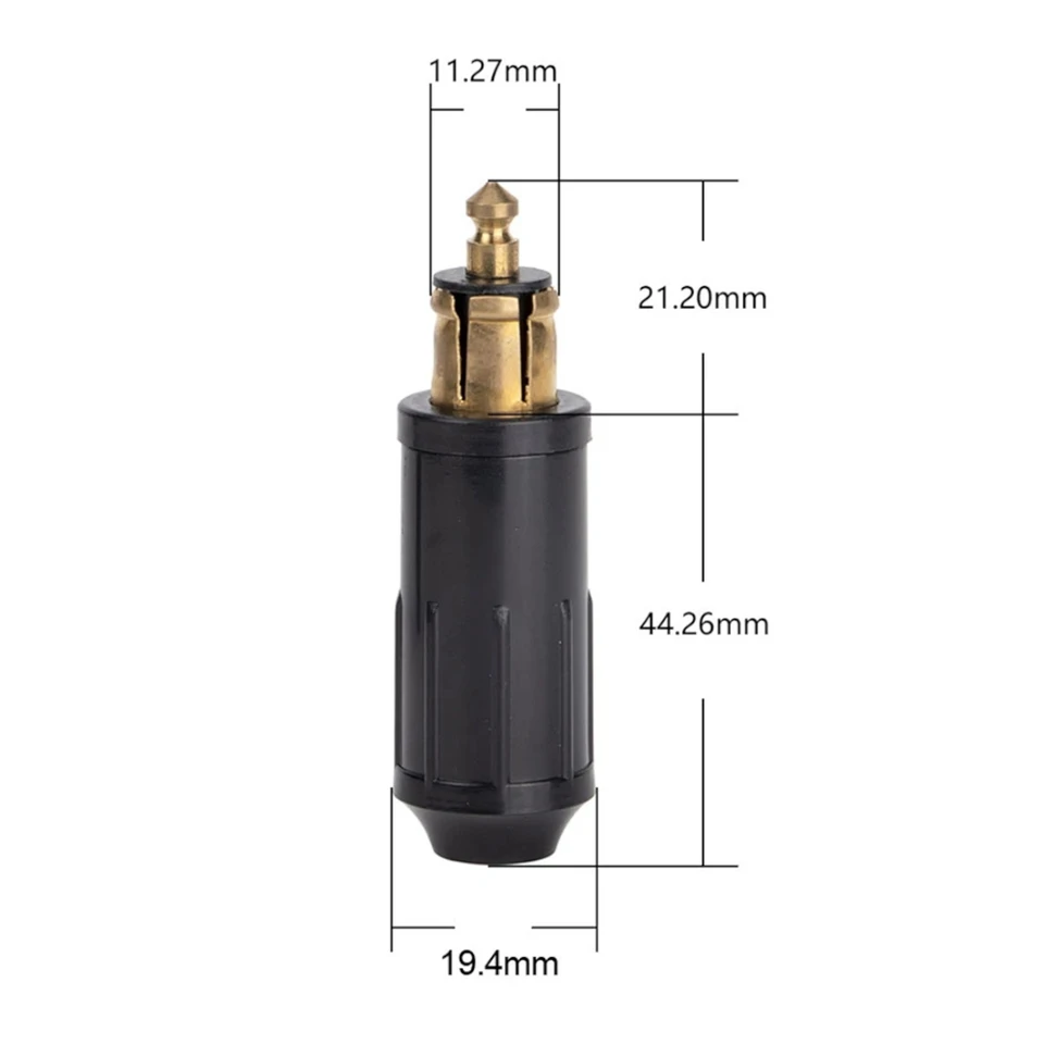 ECSiNG 2 Pezzi Adattatore Spina Accendisigari Maschio DIN 12V – Compatibile Con Auto BMW E Moto