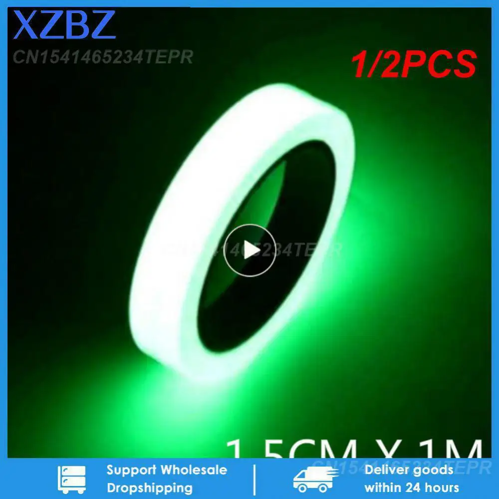 

1/2PCS Luminous Fluorescent Night Self-adhesive Glow In The Dark Sticker Safety Security Home Decoration Stairs