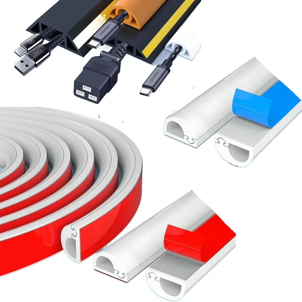 Description Picture 2 of itemArc Slot Floor Cord Cover Self-Adhesive Cord Protector Extension Wiring Duct Protector Electric Wire Slot Cable Concealer