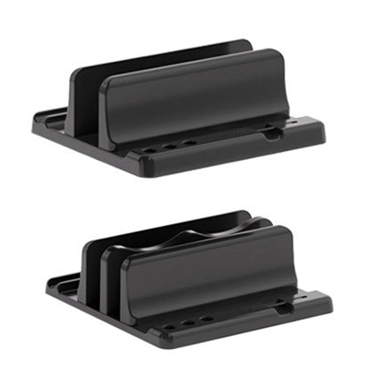 Sleek Aluminum Vertical Laptop Stand Holder with Adjustable Dock Size