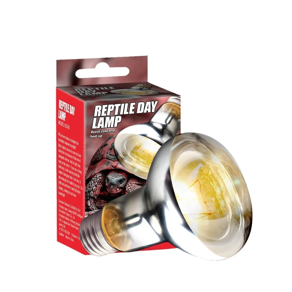 Reptile 40W/60W UVA UVB Sun Light Intense Basking Spot Simulated Natural Sunlight Reptile Heating Lamp for Lizard Snake Turtle 6