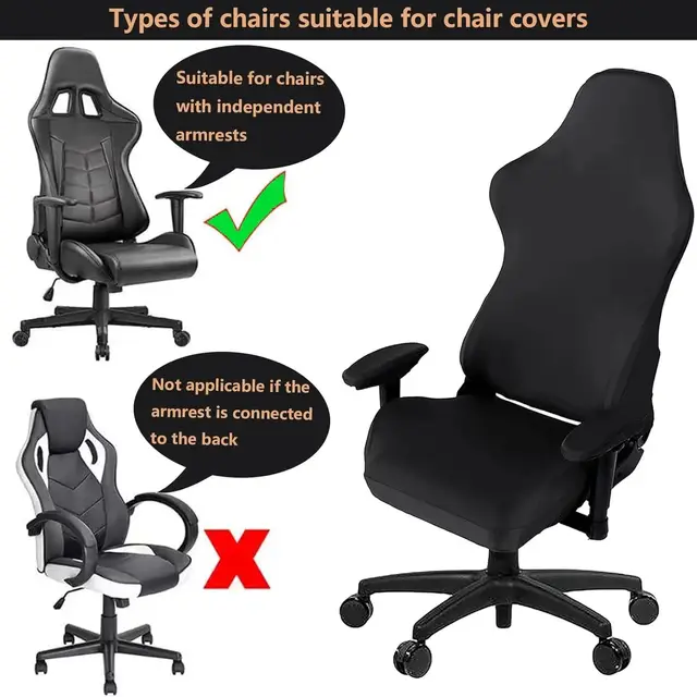 Gaming Chair Cover-Gaming Chair seat Cover 4pc/Set Gaming Chair Covers Stretchable with armrest Covers/Chair Back Covers/Chair s 2